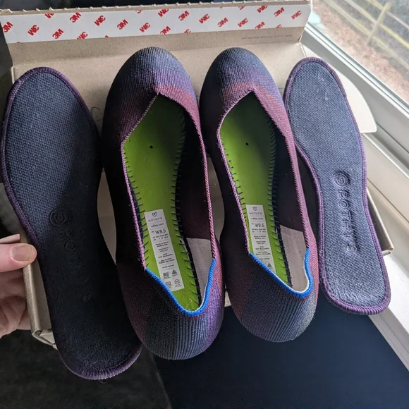 Rothy's Cabernet Stripe Ballet Flat 9.5 - Picture 7 of 8